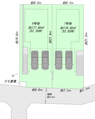 敷地図　6.7号地