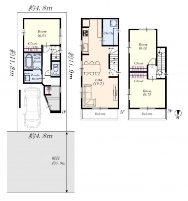 建売　間取図・敷地図