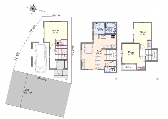 間取図(道路あり)