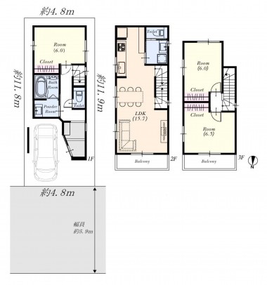 建売　間取図・敷地図